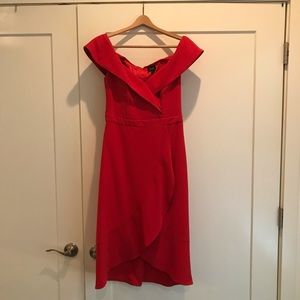 Bardot Tulip Hem Dress, Red, size 10/large, NWT